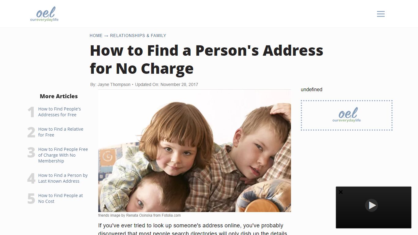 How to Find a Person's Address for No Charge - Our Everyday Life