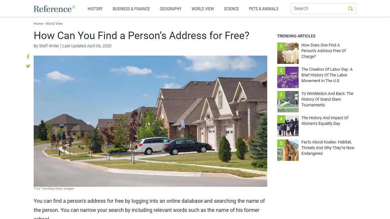 How Can You Find a Person's Address for Free? - Reference.com